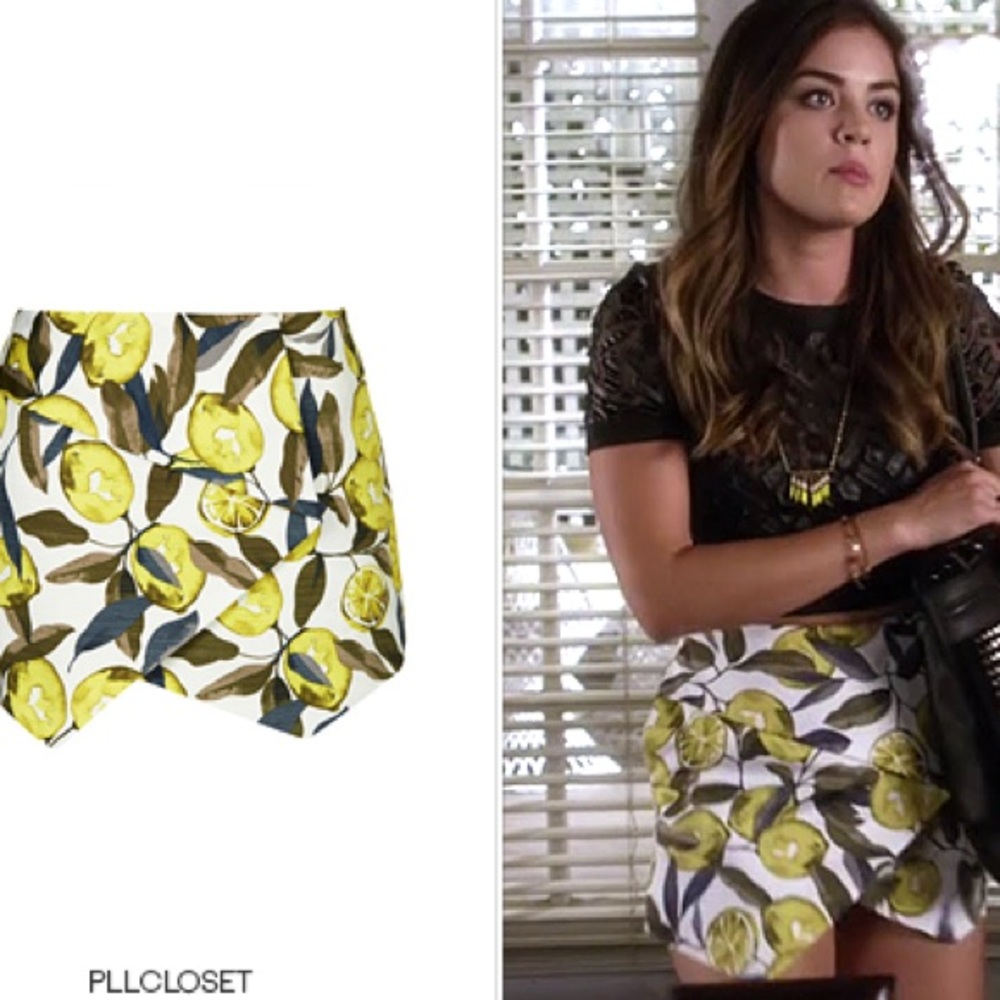 Topshop  Lemon Print Skort